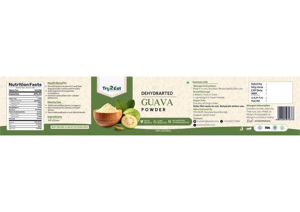 Guava Powder - Dehydrated