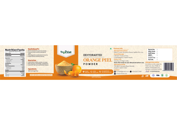 Orange Peel Powder - Dehydrated