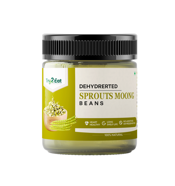 Sprouted Moong Beans - dehydrated jar